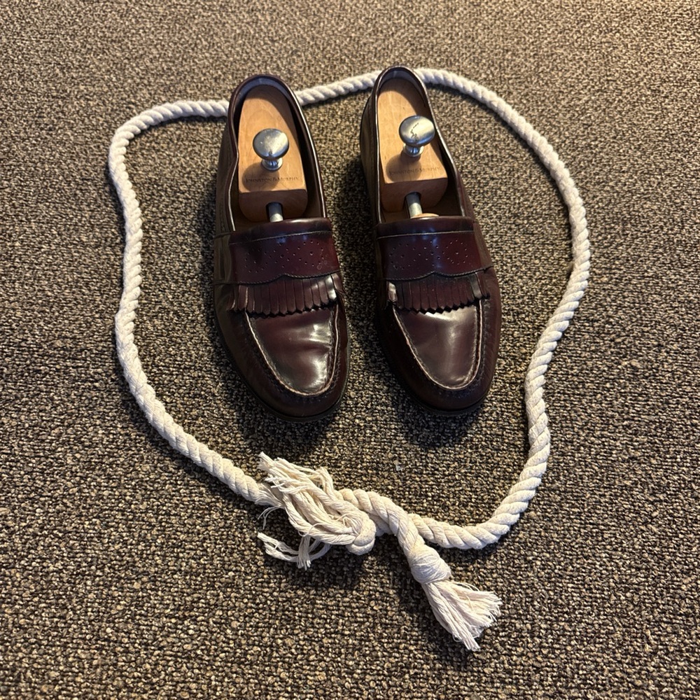 Elegant Burgundy Leather Loafers